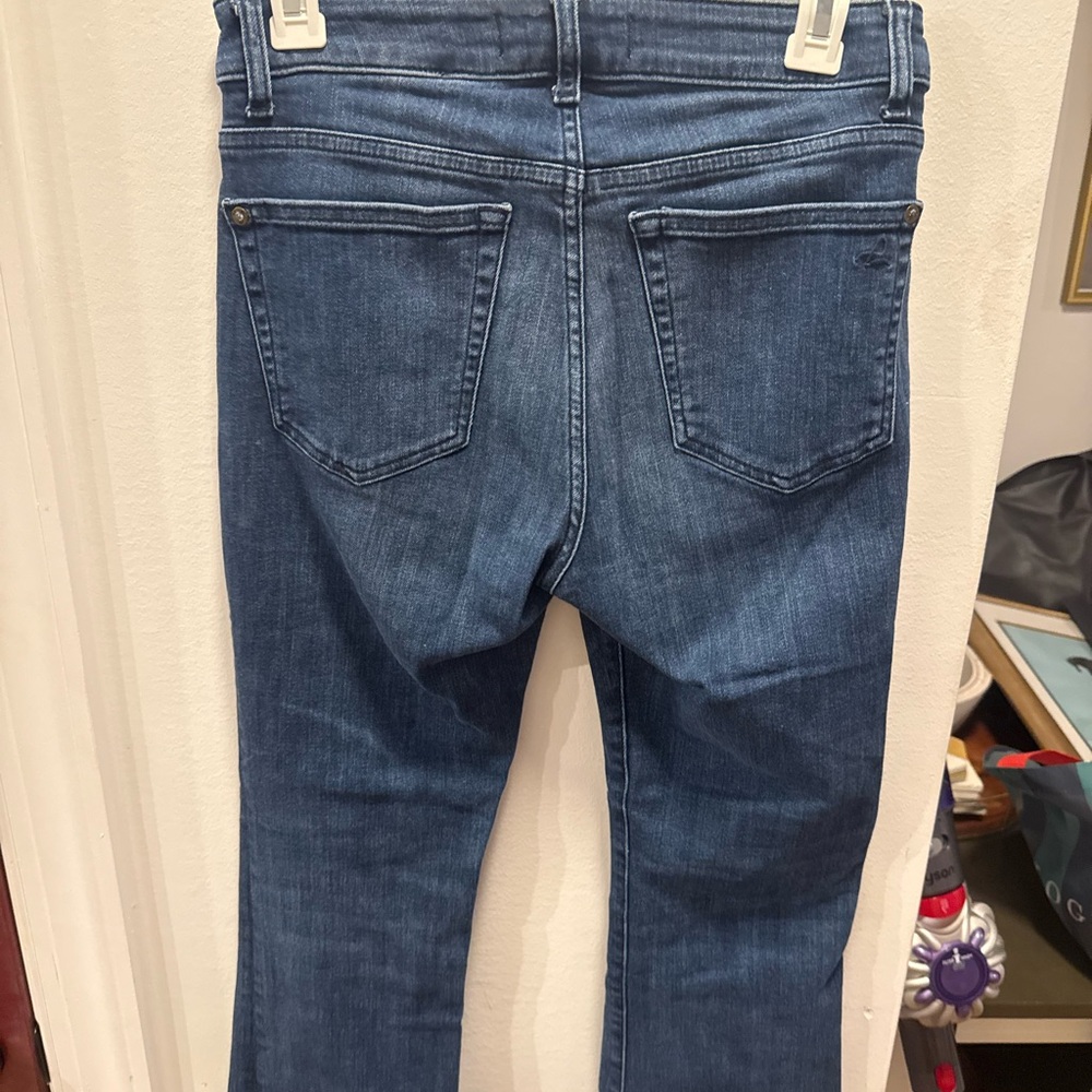 DL1961 Women's heather Flare Jeans in Blue - Picture 6 of 8